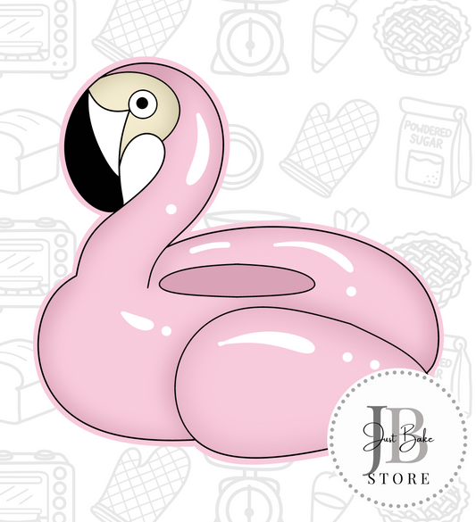 477. Flamingo Pool Float Cookie Cutter