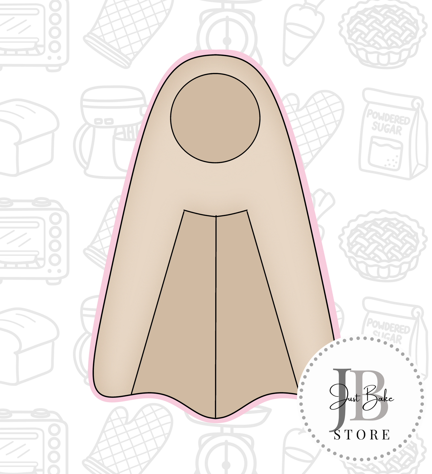 480. Swimming Flipper Cookie Cutter