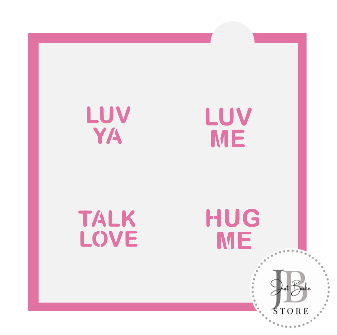 536. Conversation Hearts Sayings Stencil 2