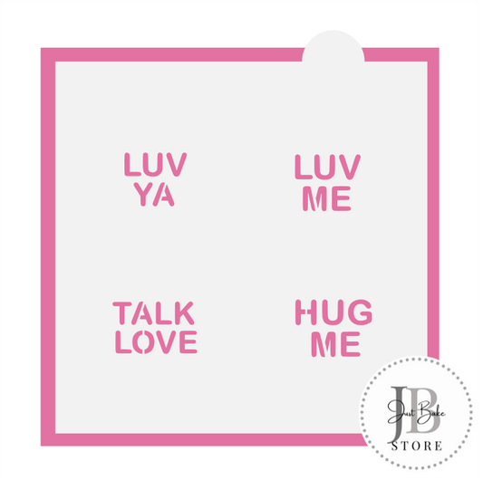 536. Conversation Hearts Sayings Stencil 2