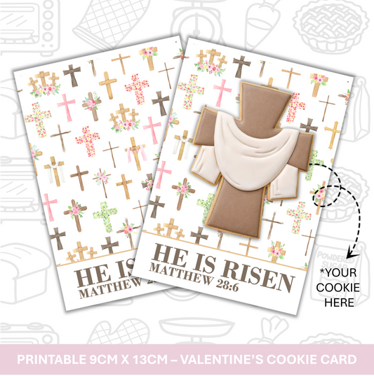 554. He is Risen Cookie Card Digital Download