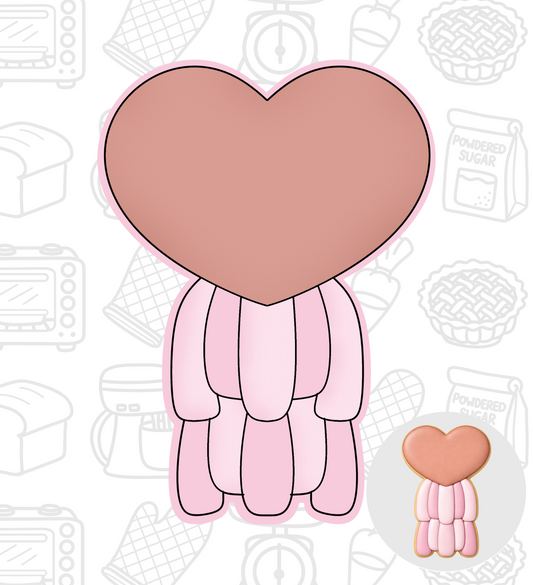 586. Heart with Tassel Cookie Cutter