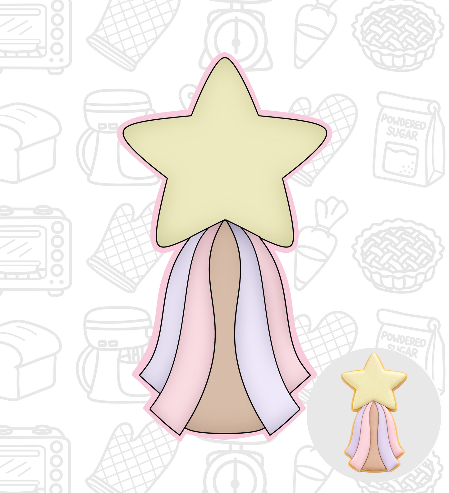 587. Fairy Wand Cookie Cutter