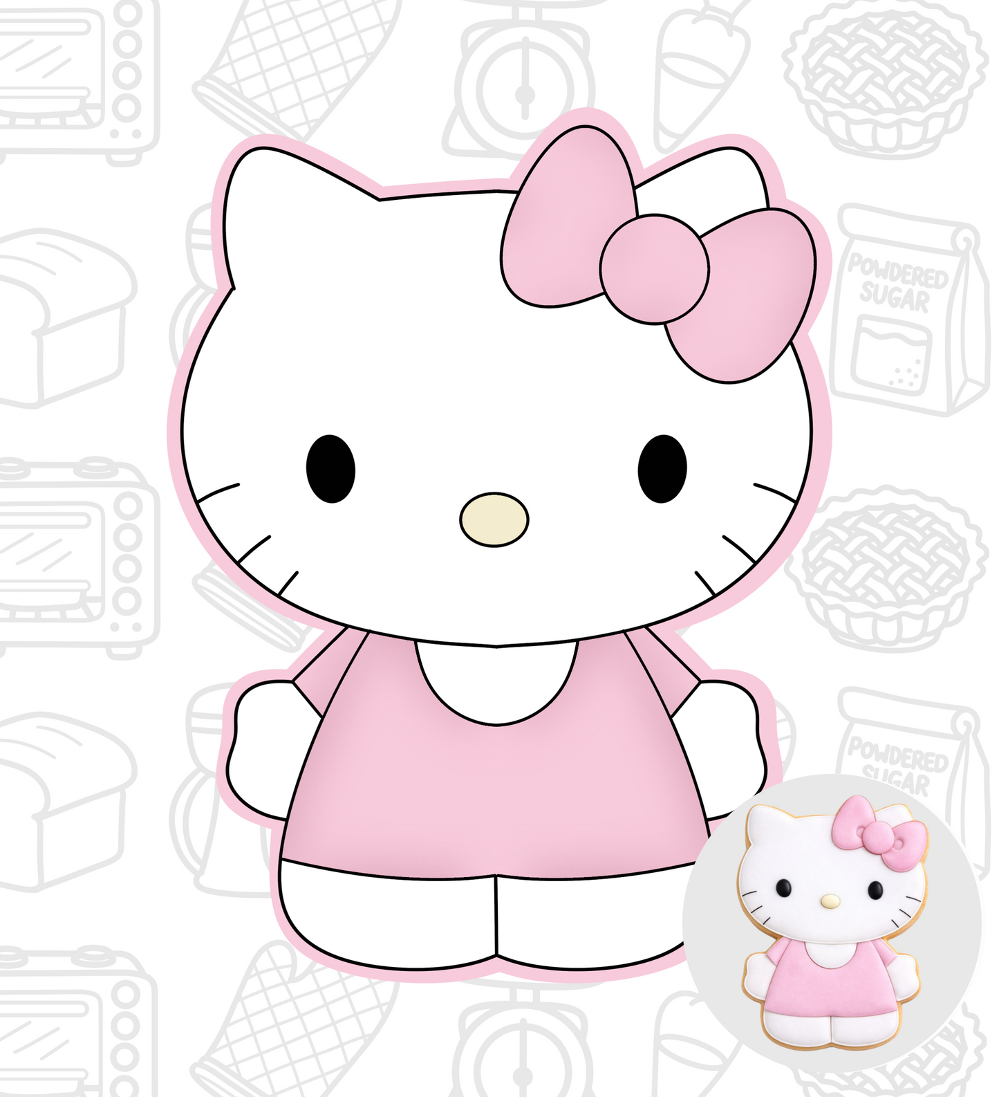 629. Hello Kitty Cookie Cutter