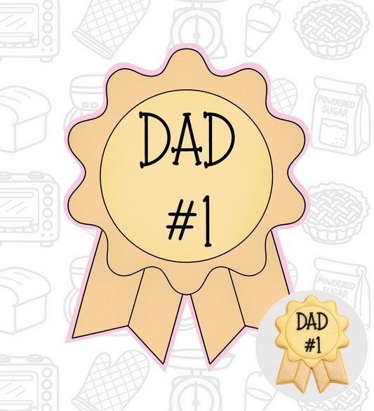 636. Number #1 Dad Badge Cookie Cutter