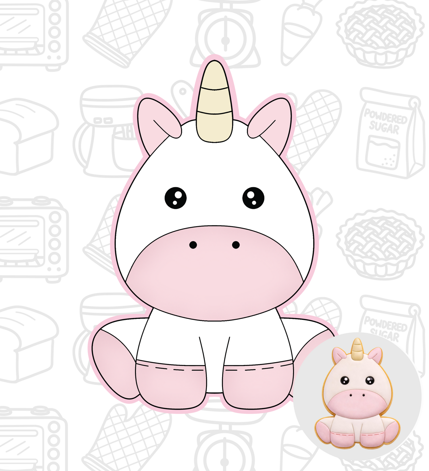 707. Unicorn Cookie Cutter