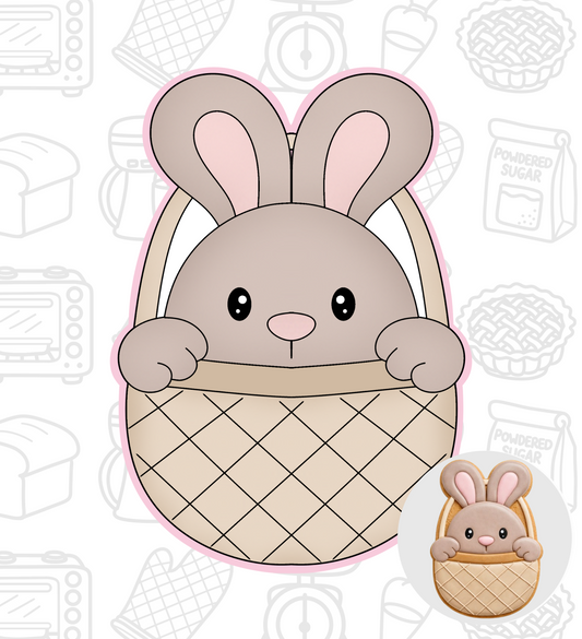 752. Easter Basket and Bunny Cookie Cutter