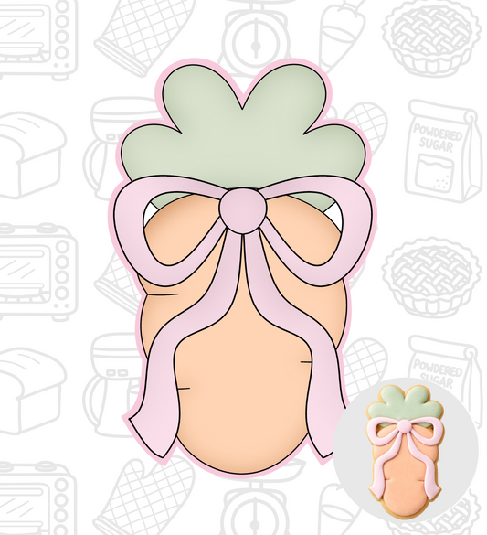 756. Carrot with Bow Cookie Cutter