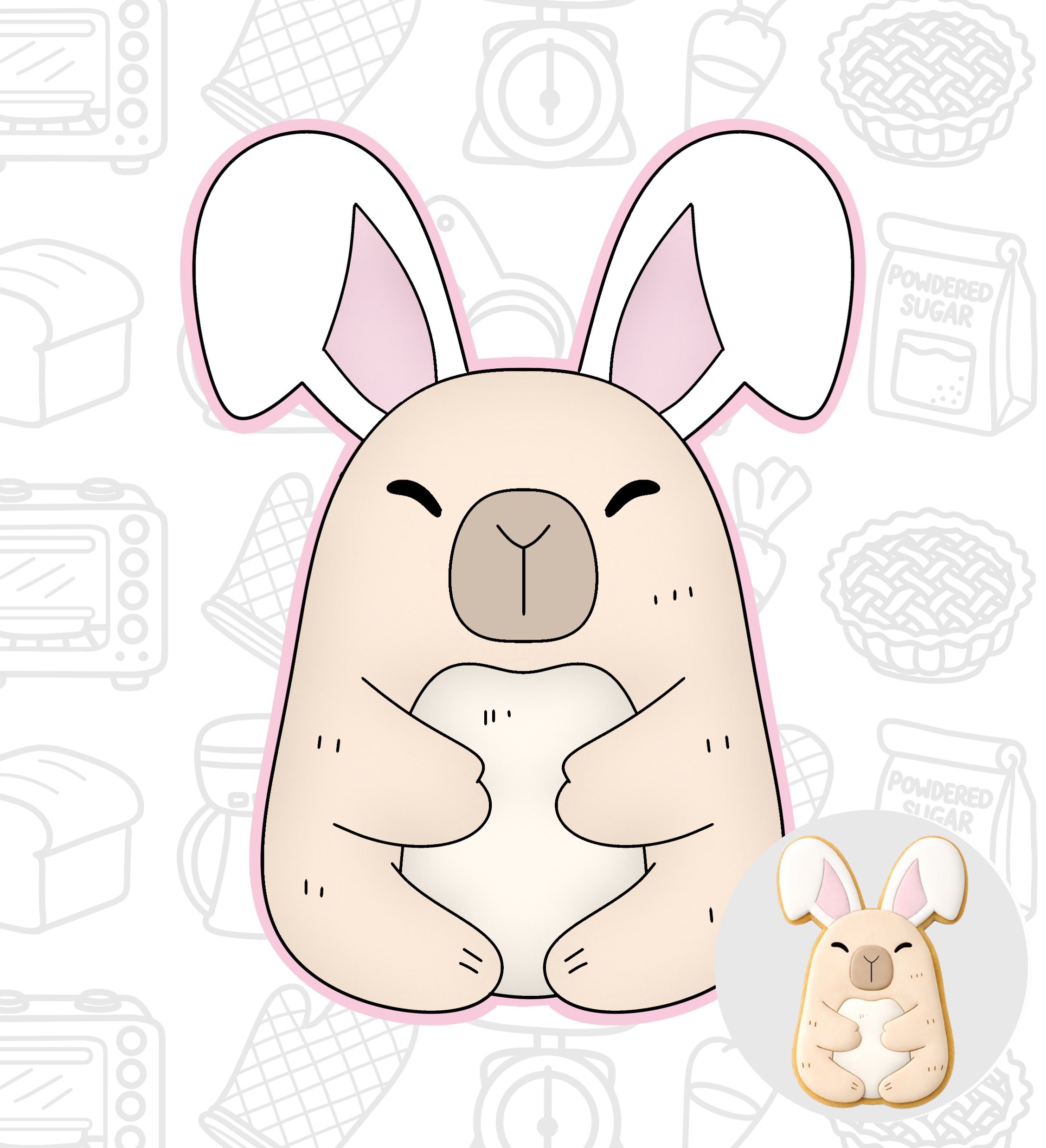 759. Capybara Easter Cookie Cutter – justbakestore