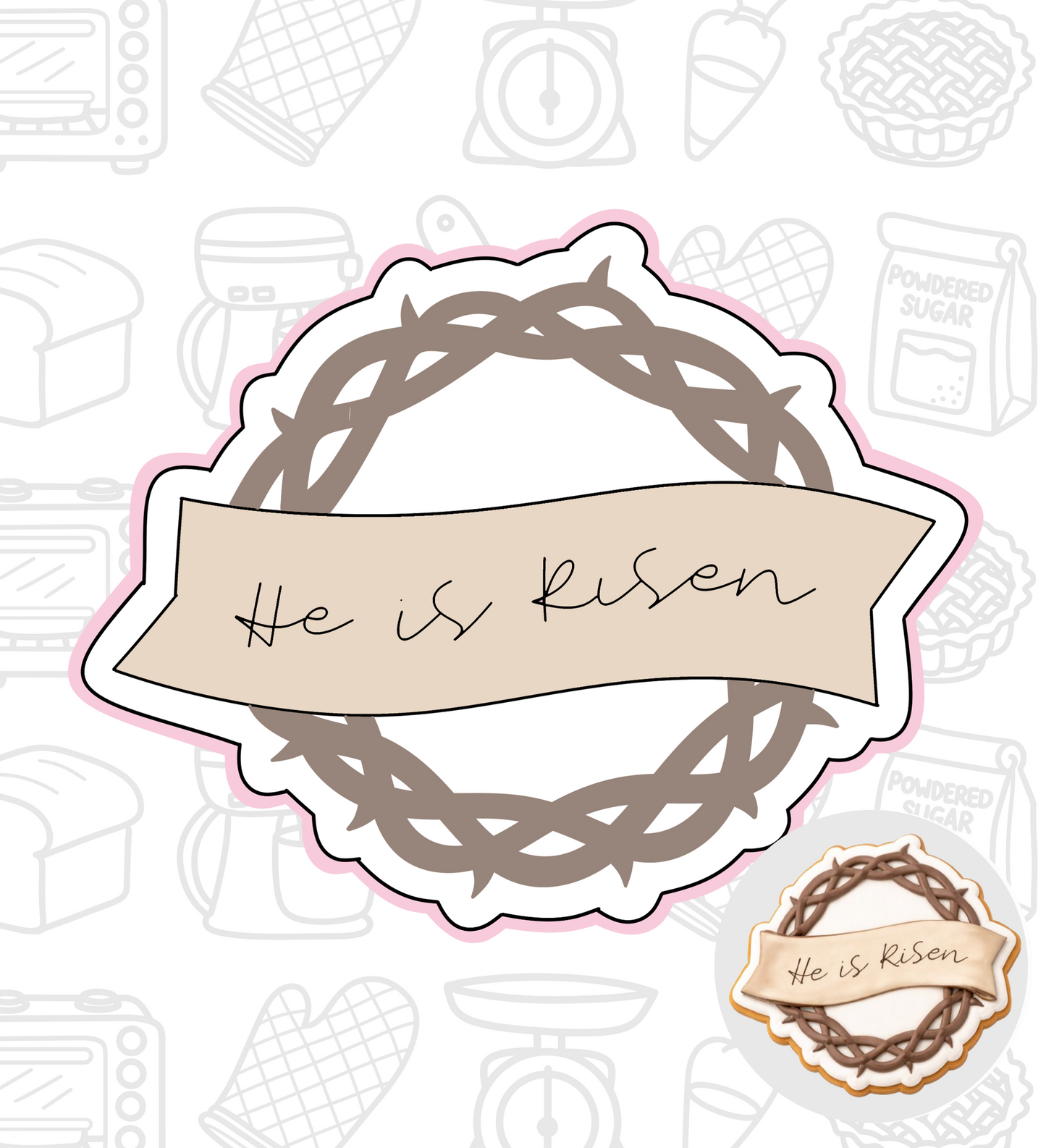 788. Easter Crown of Thorns Cookie Cutter