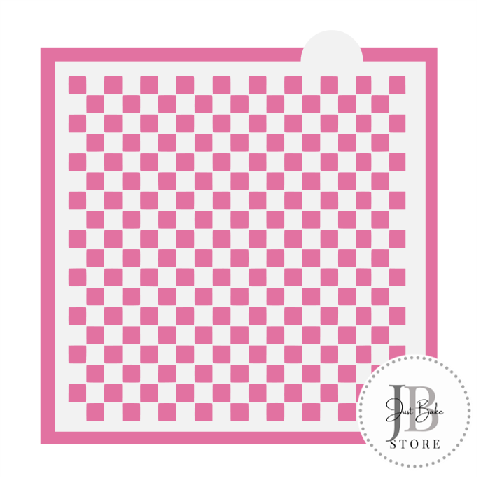 789. Checkered Board Cookie Stencil