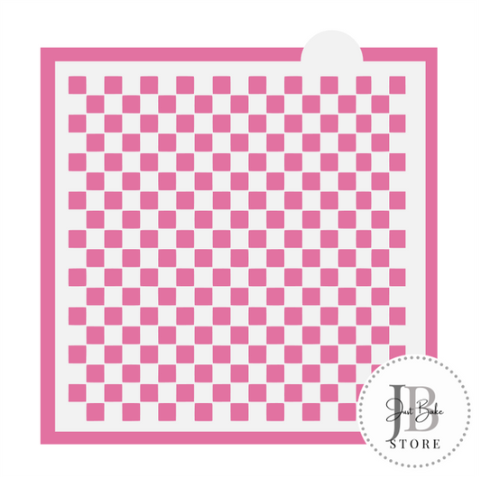 789. Checkered Board Cookie Stencil