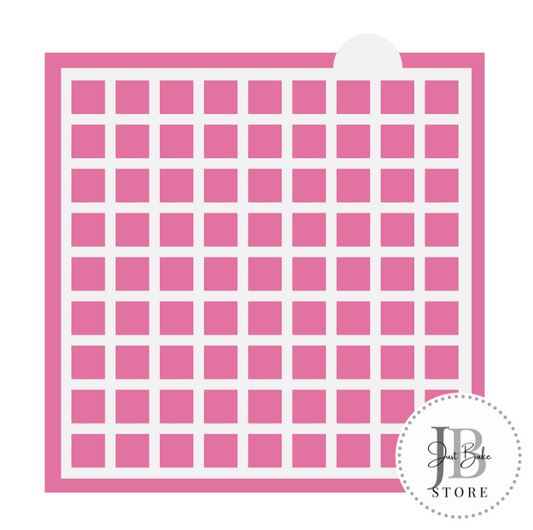 794. Square Grid Pattern Cookie Stencil - Large