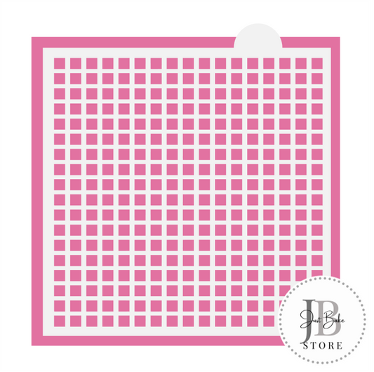 796. Square Grid Pattern Cookie Stencil - Small