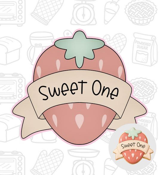 804. Strawberry Banner Cookie Cutter