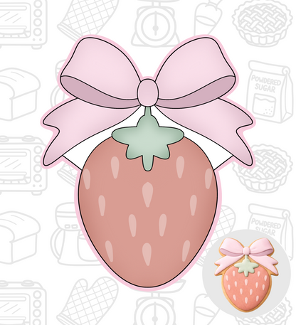 805. Strawberry Bow Cookie Cutter