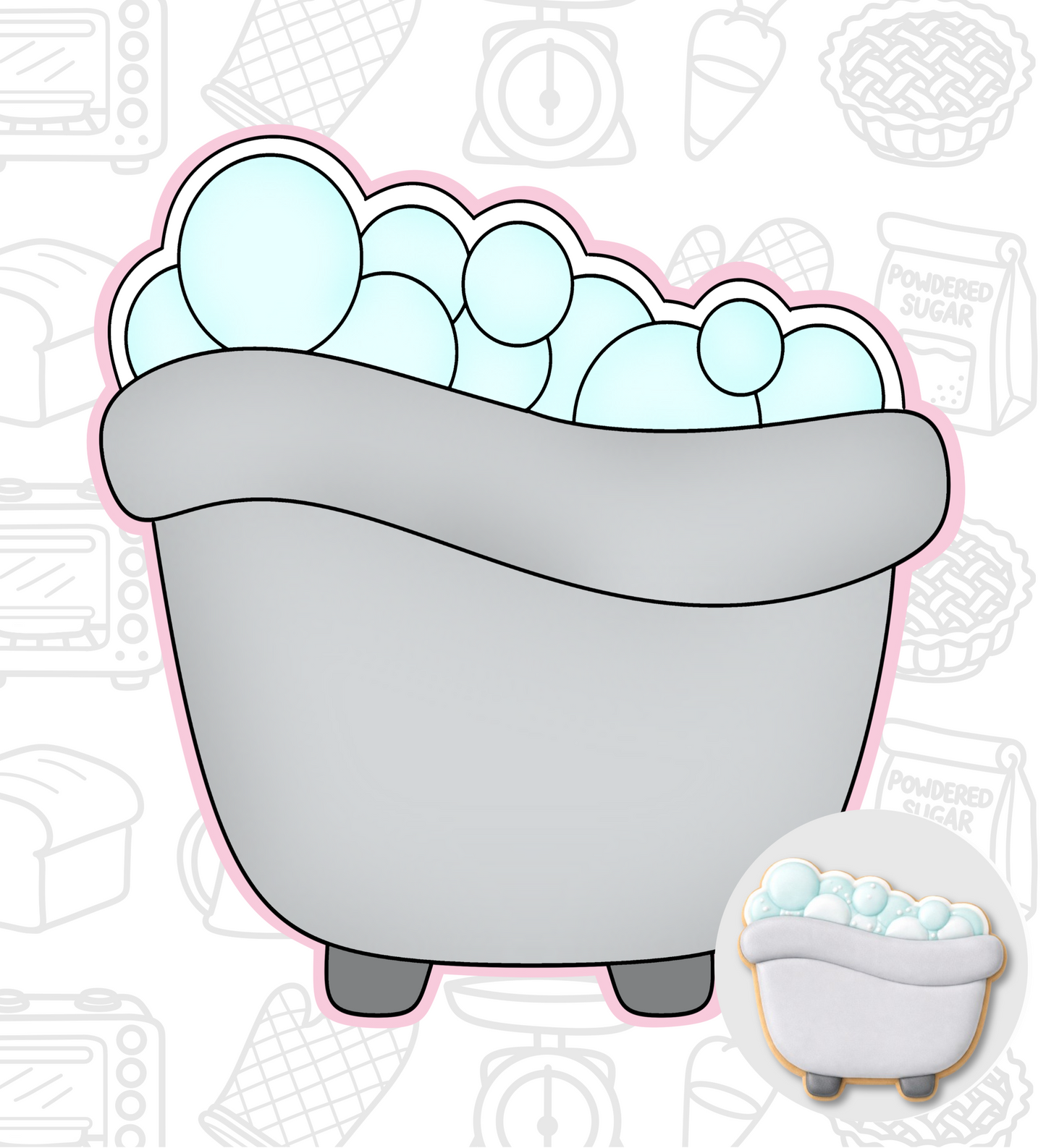 820. Spa Bath Cookie Cutter