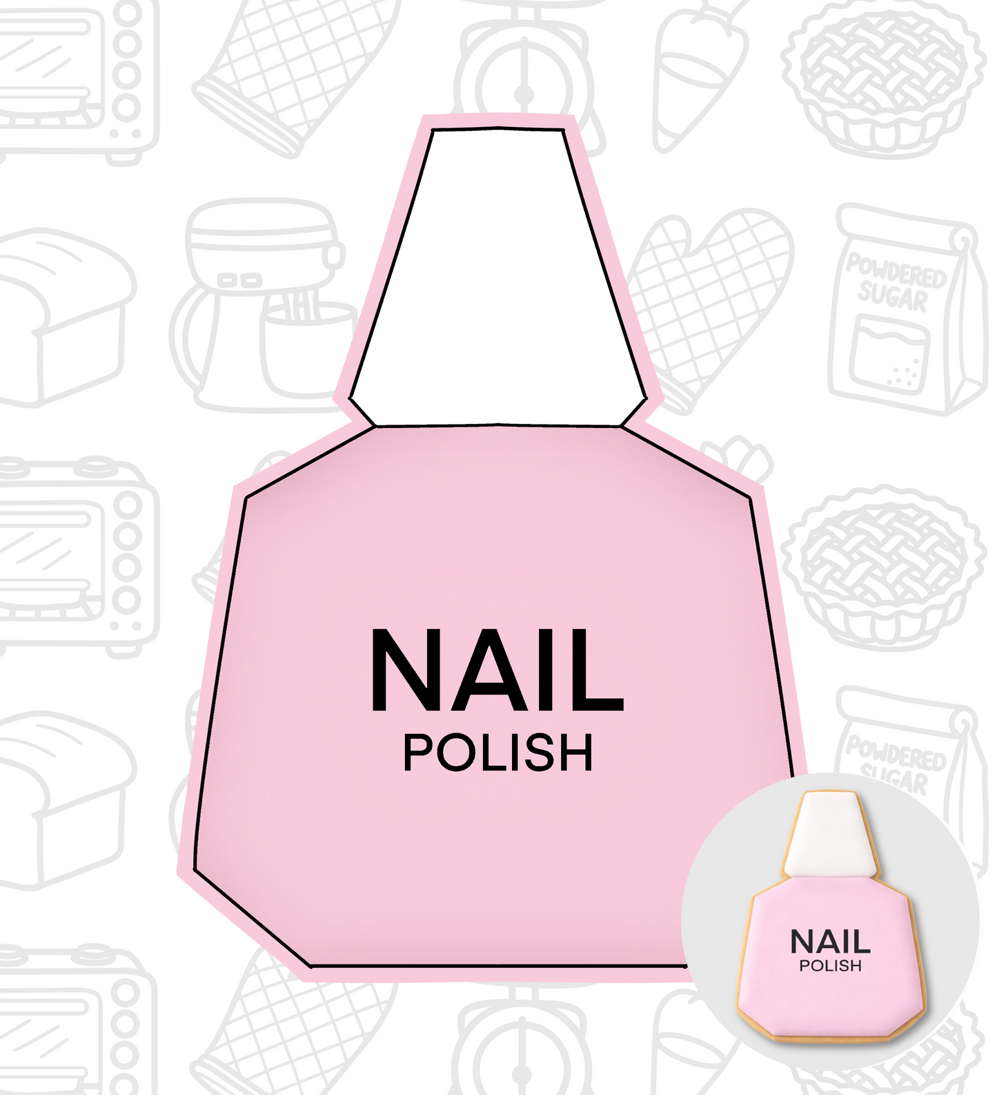 821. Nail Polish Cookie Cutter
