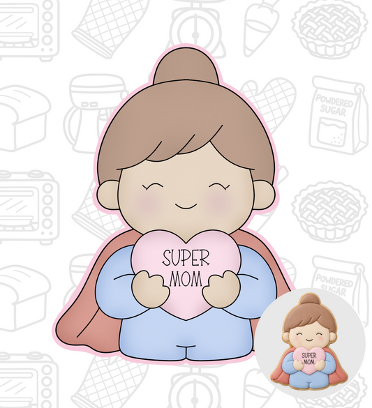 845. Super Mom Cookie Cutter