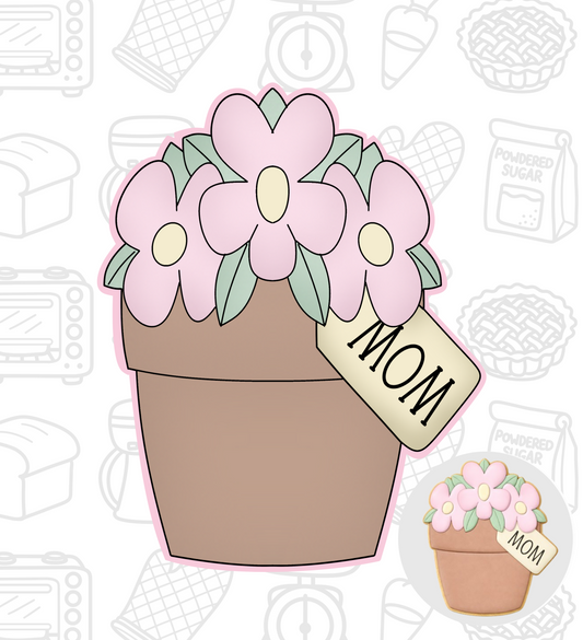 849. Flower Pot Cookie Cutter