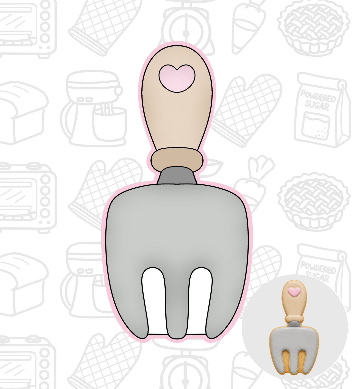 850. Garden Tool Cookie Cutter