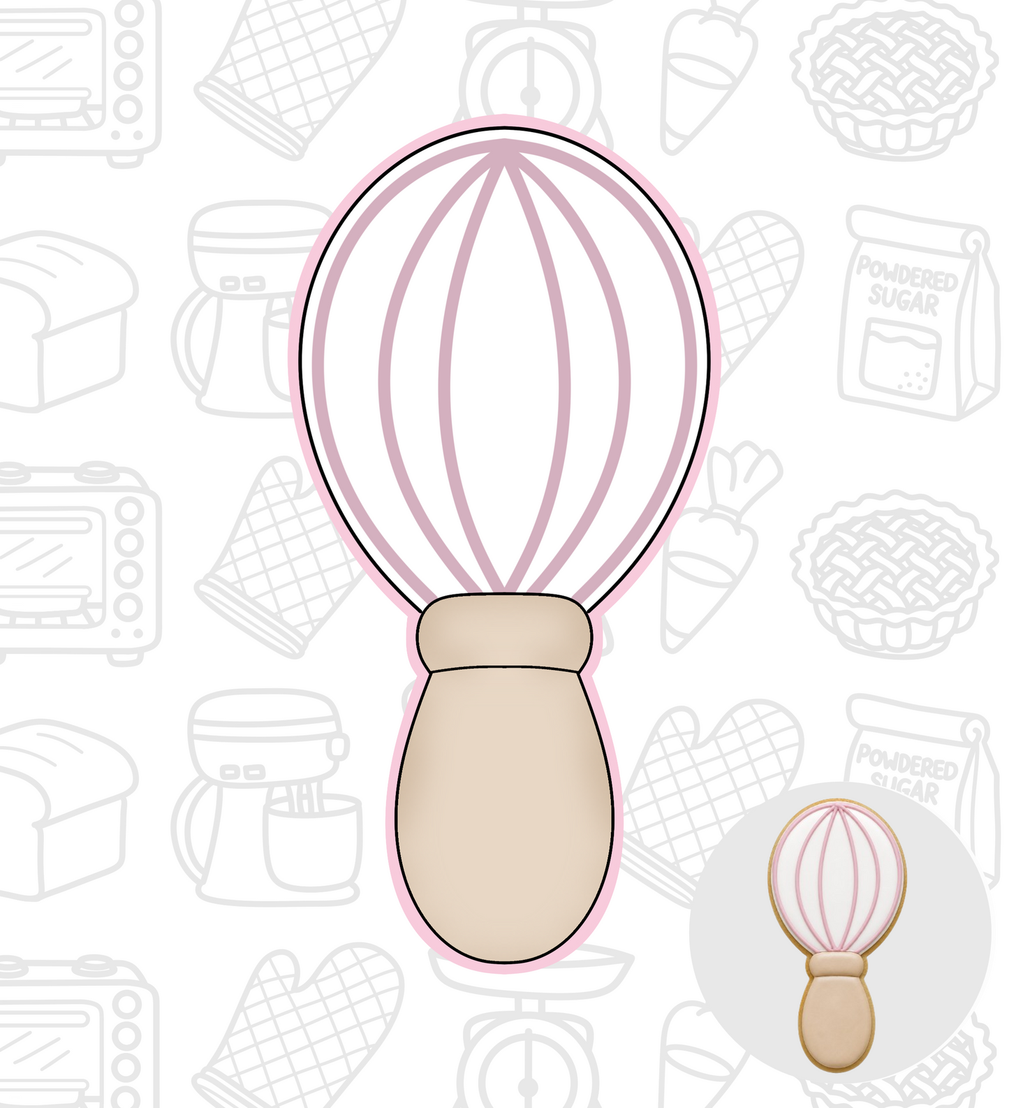 857. Whisk Cookie Cutter