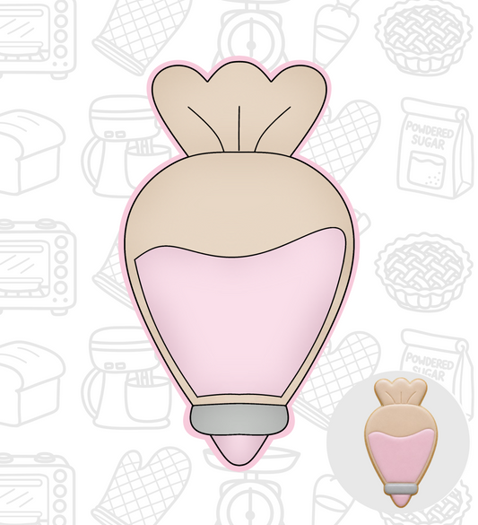 860. Piping Bag Cookie Cutter