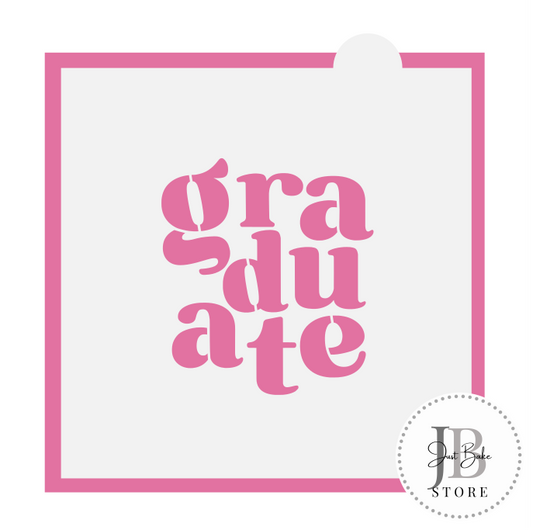 897. Graduate Cookie Stencil