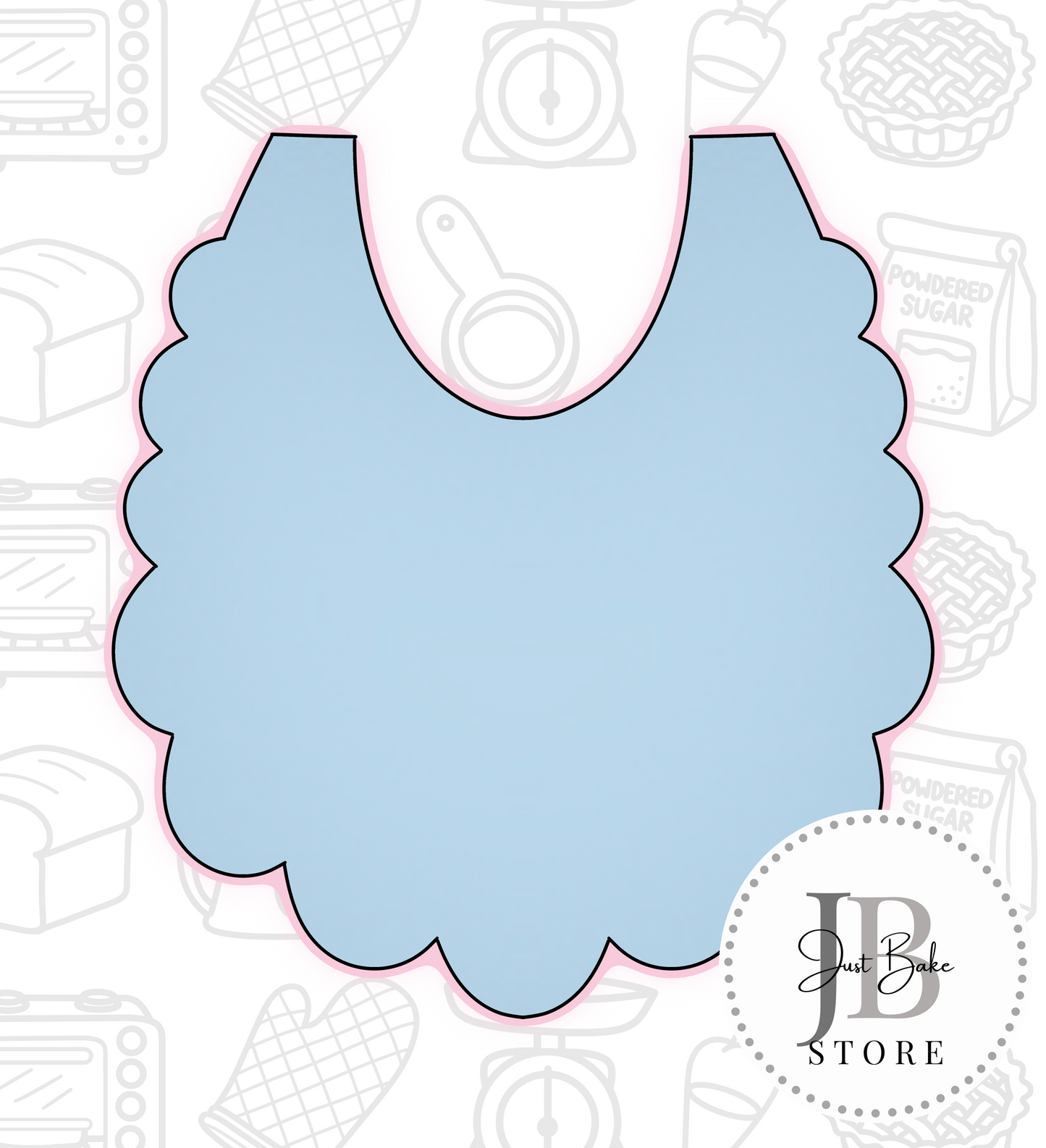 91. Baby Bib Cookie Cutter