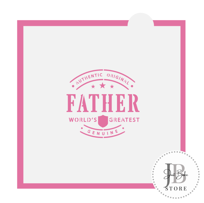 936. Worlds Greatest Father Cookie Stencil