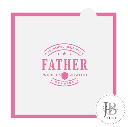 936. Worlds Greatest Father Cookie Stencil