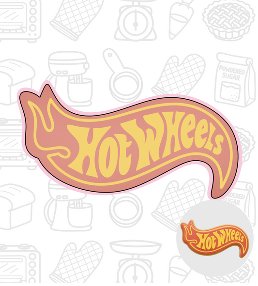944. Hot Wheels Logo Cookie Cutter (STENCIL SOLD SEPARATELY)