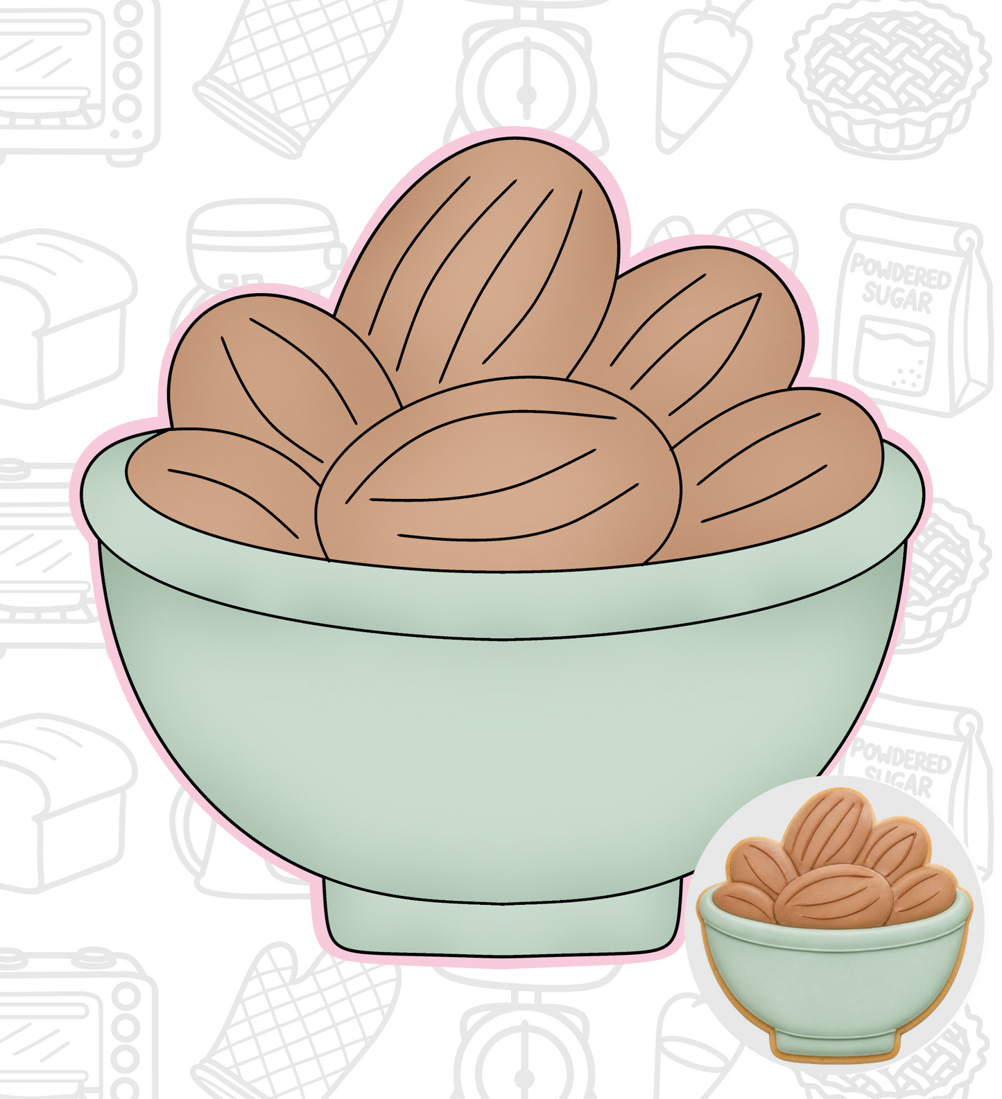 946. Date Bowl Cookie Cutter