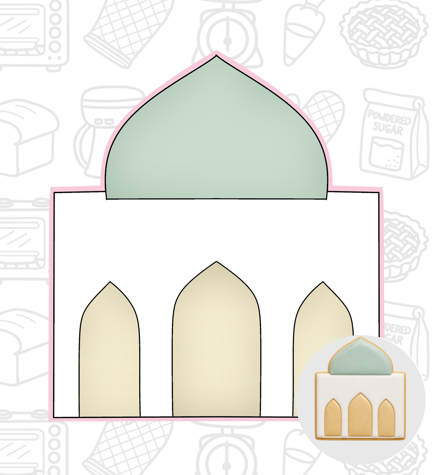 947. Mosque Cookie Cutter