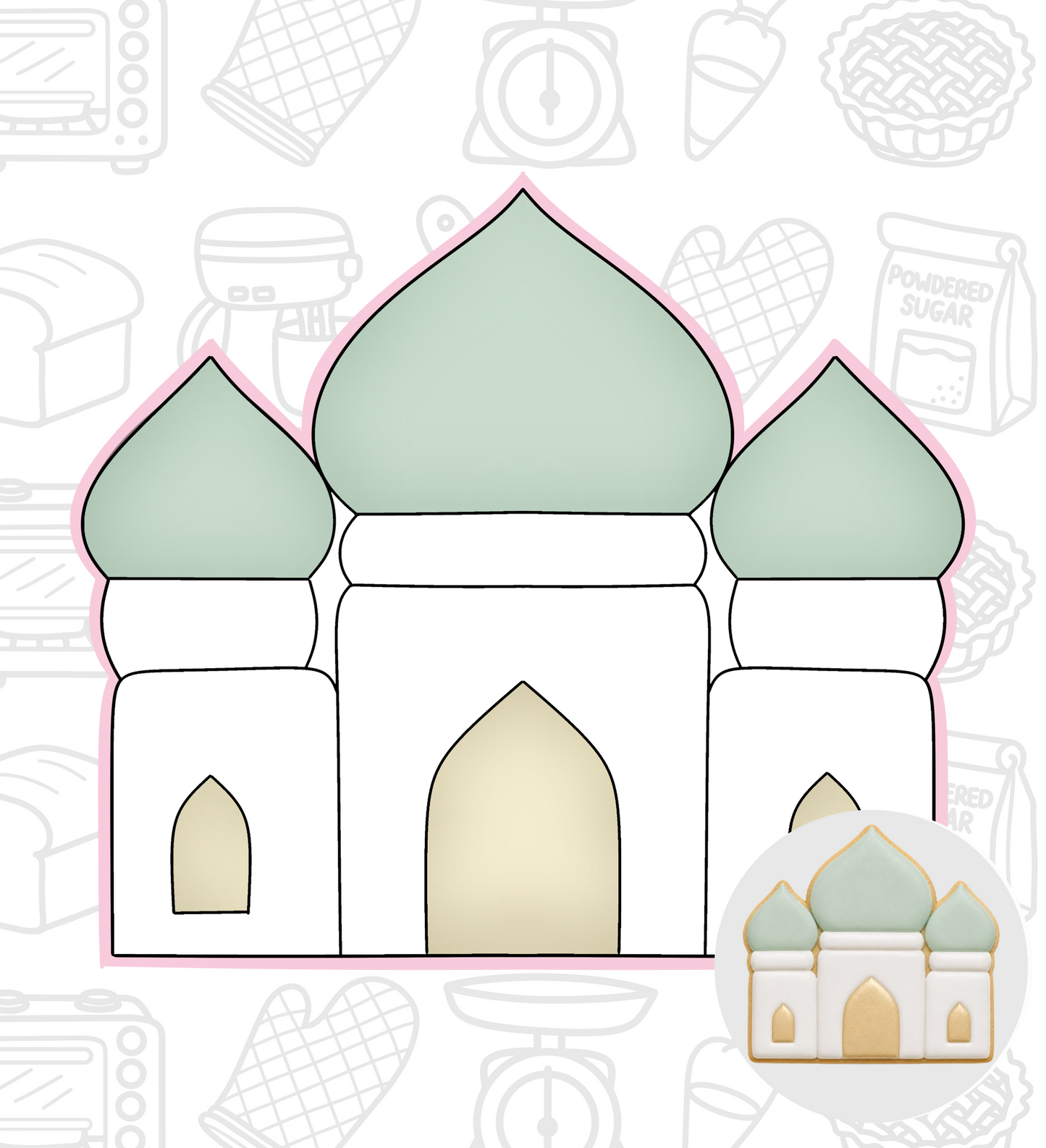 948. Mosque Cookie Cutter