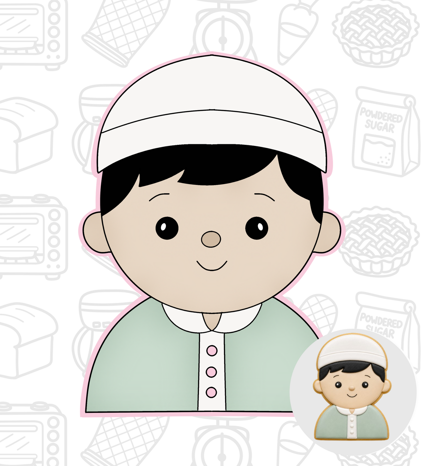 950. Eid Boy Cookie Cutter