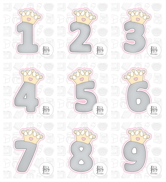 965. Princess Number Cookie Cutter (SMALL)