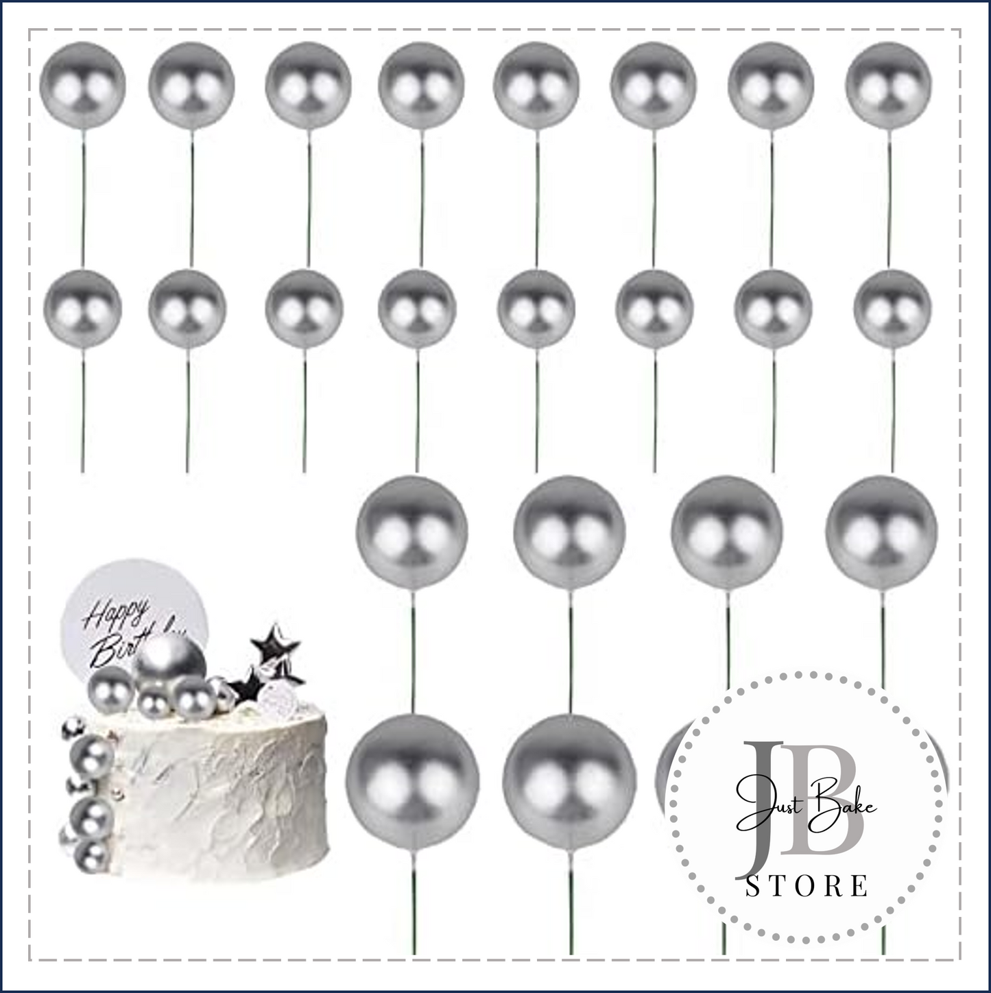 ACCESSORIES0003 - 20 PIECE SILVER BALLS