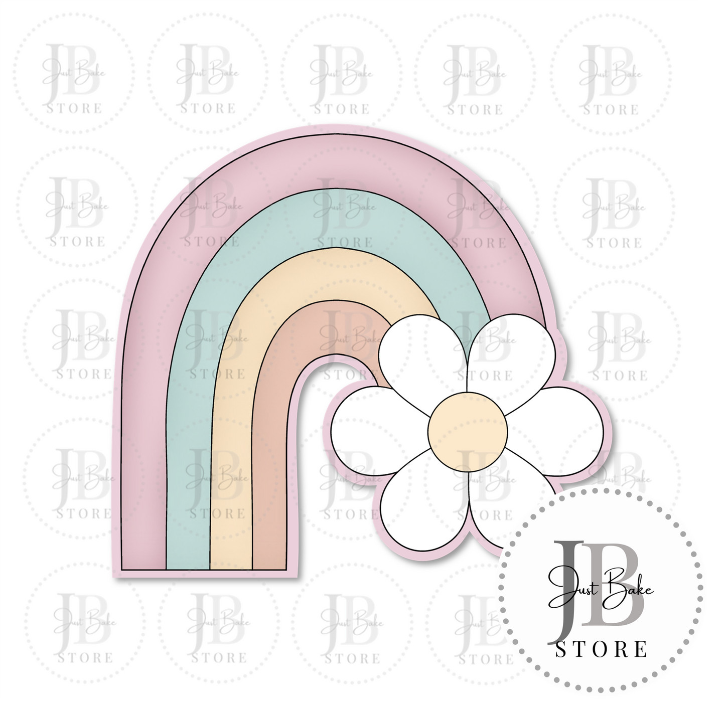 C0229 - Daisy Rainbow Cookie Cutter