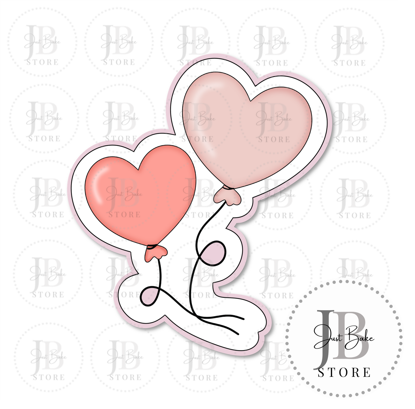 C0236 - Heart Balloons Cookie Cutter