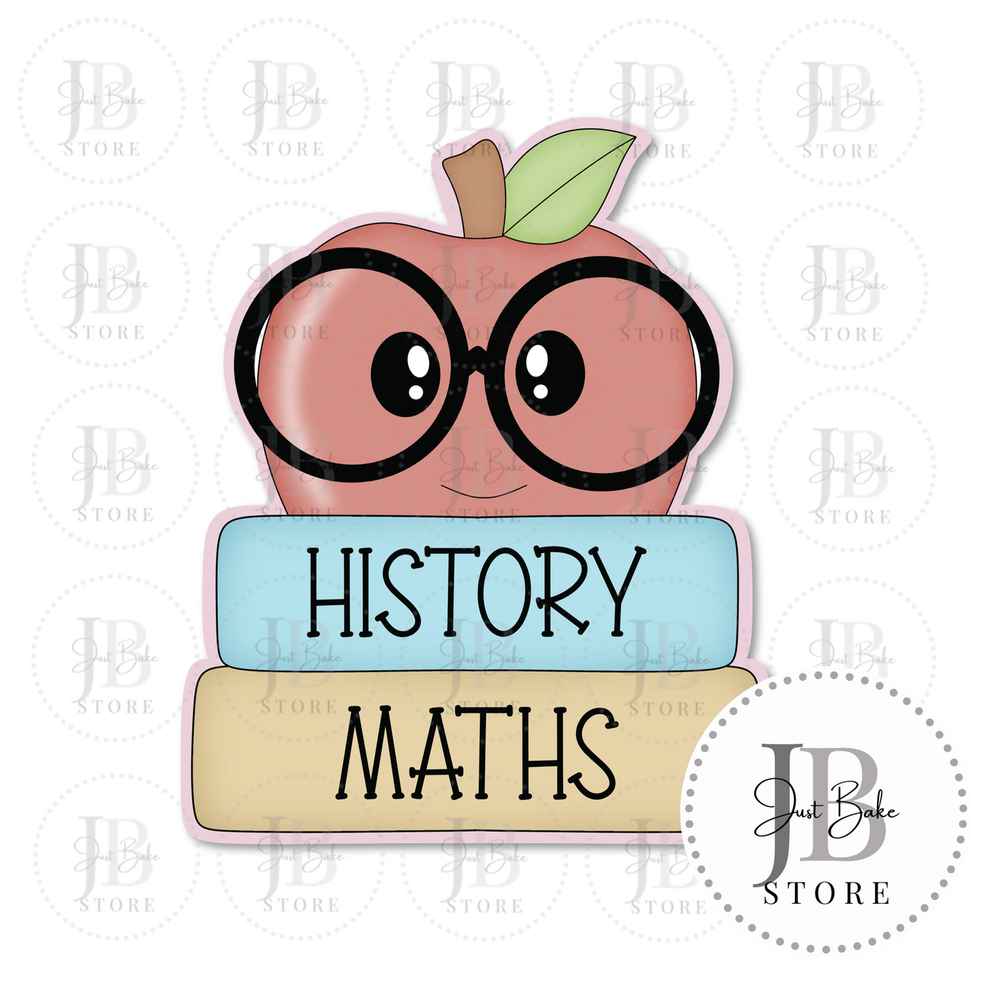 C0250 - Apple and Books Cookie Cutter