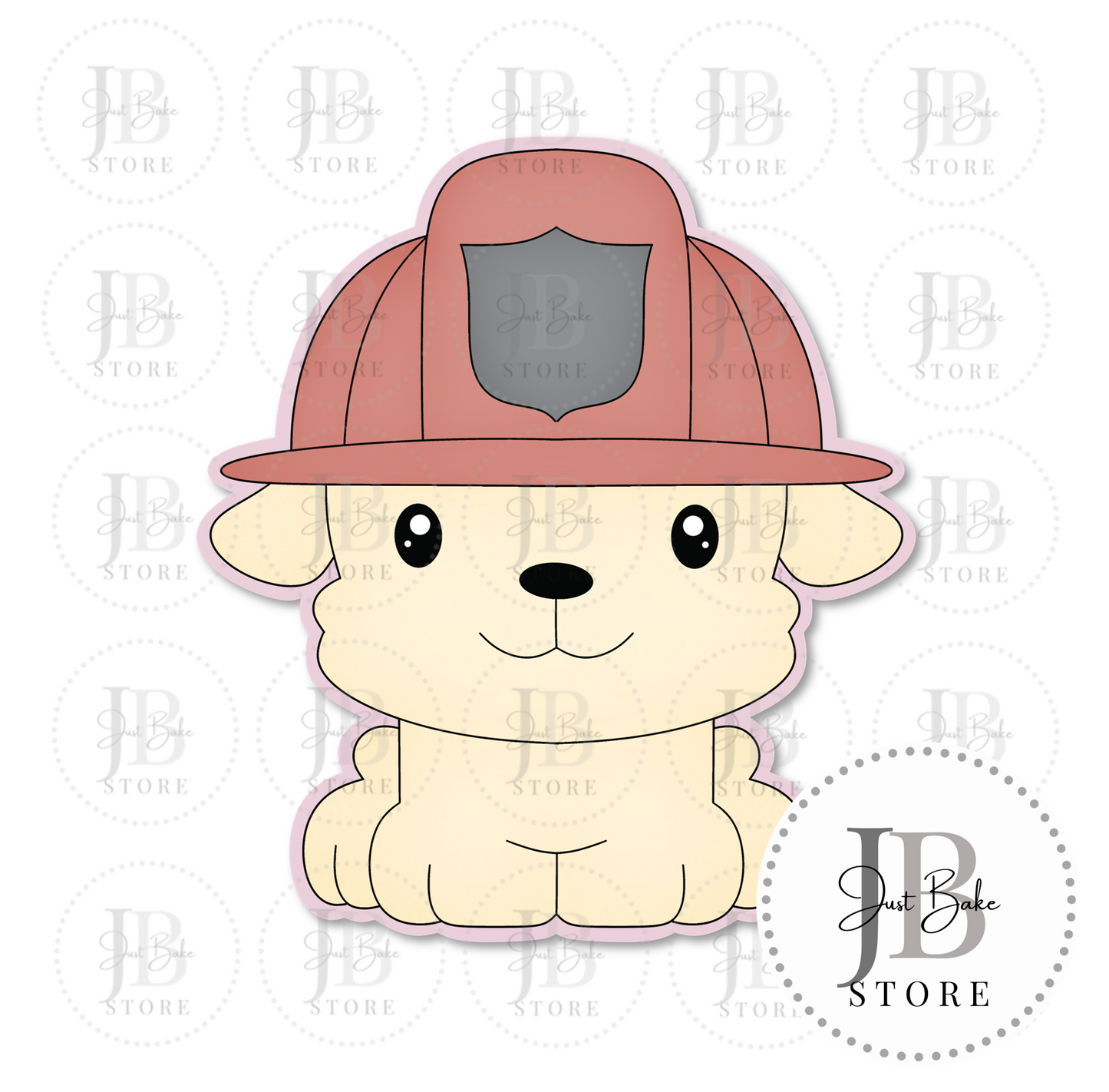 C0531 - Fire Fighter Dog Cookie Cutter