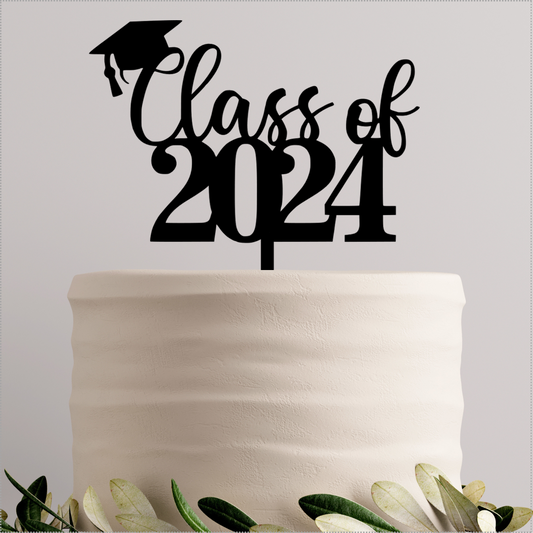 CAKETOPPER002 - CLASS OF 2024 GRADUATION CAKE TOPPER