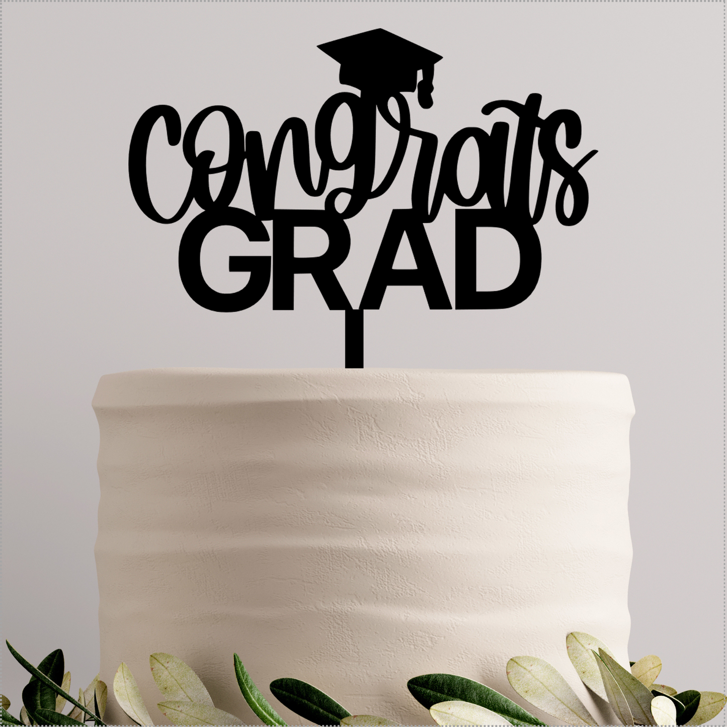 CAKETOPPER004 - CONGRATS GRAD CAKE TOPPER