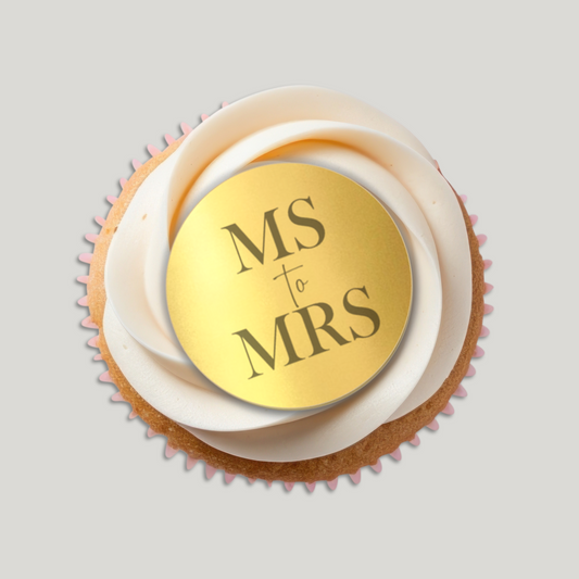 CUPCAKE011 - Ms to Mrs Cupcake Disc (Pack of 3)