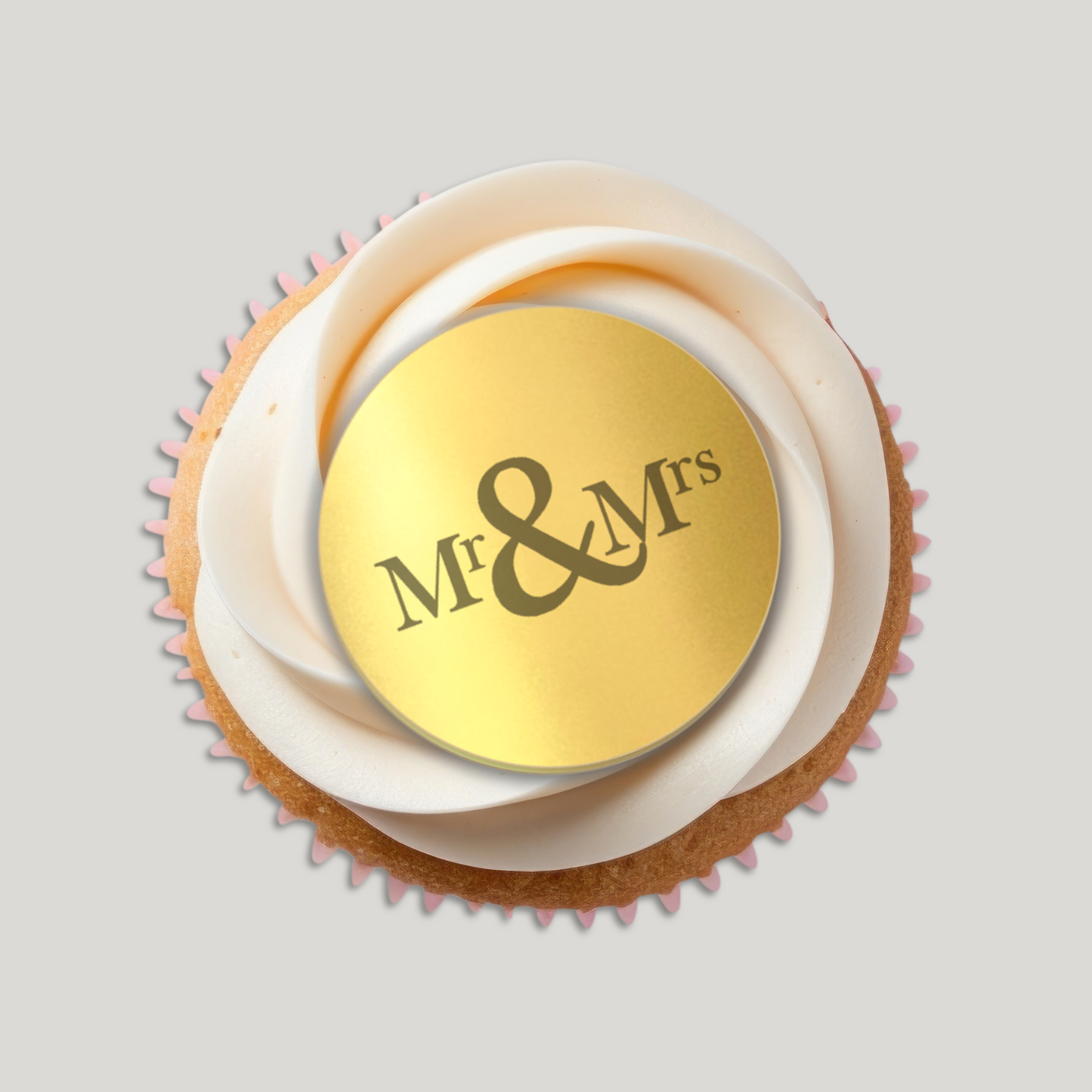 CUPCAKE012 - Mr & Mrs Cupcake Disc (Pack of 3)
