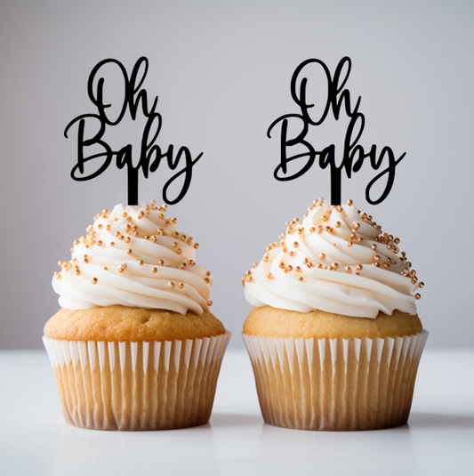 CUPCAKE016 - Oh Baby Cupcake Topper