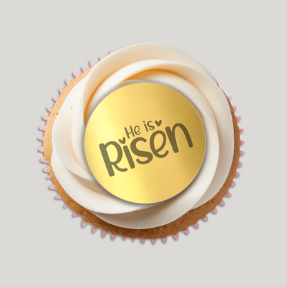 CUPCAKE019 - He is Risen Cupcake Disc (Pack of 3)