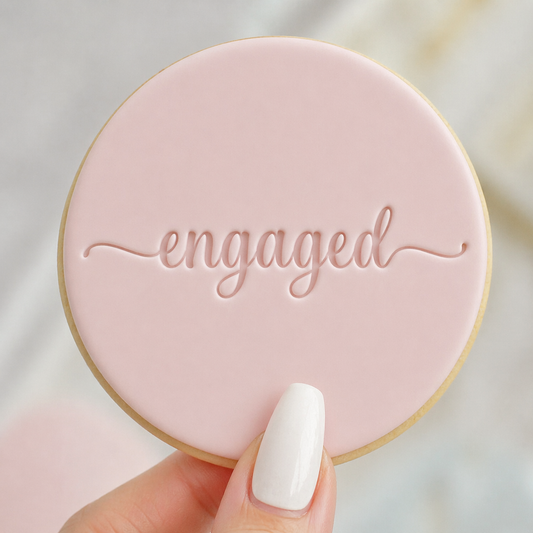 881. Engaged Fondant Stamp