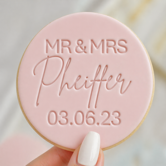 743. Personalised Wedding Fondant Stamp